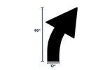5' Arrow | Straight or Curved | Marking Stencil
