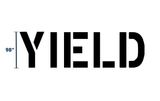 98” STOP, YIELD & SLOW | Marking Stencil