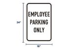 Employee Parking Only Sign | Size Options