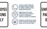 Employee Parking Only Sign | Size Options