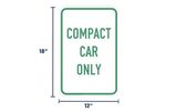 Compact Car Only Sign | Size Options