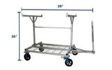 Metal Barricade Cart with Large Wheels