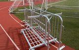 Metal Barricade Cart with Large Wheels