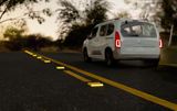 Two-Way Road Reflector | Yellow