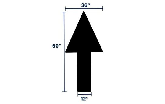 5' Arrow | Straight or Curved | Marking Stencil