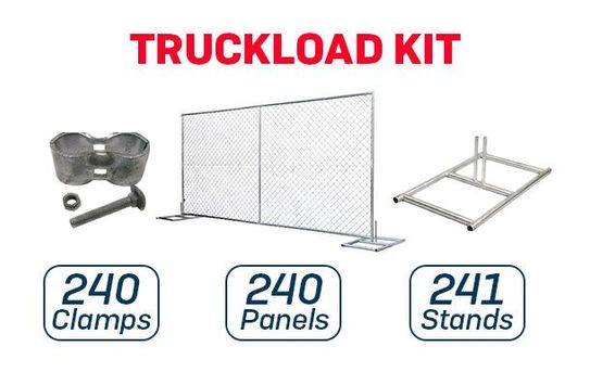 6’ x 12’ Chain-Link Temporary Fence | Inline | Truckload