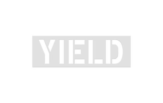 98” STOP, YIELD & SLOW | Marking Stencil