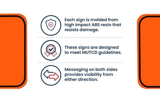 Cone Signs | Double-Sided