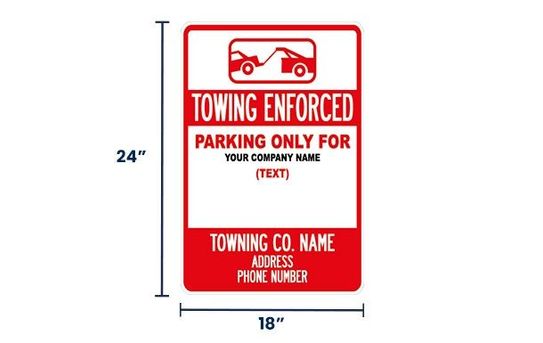 Custom Towing Enforcement Signs