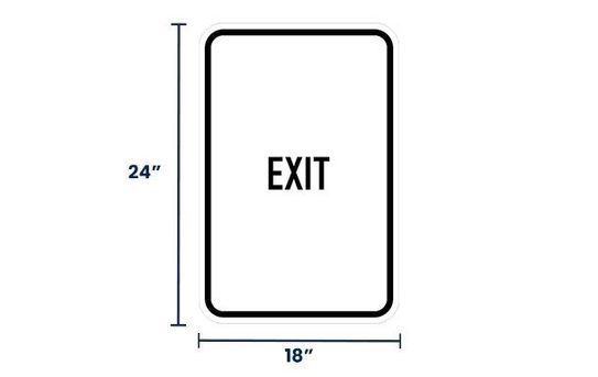 Exit Sign | Size Options