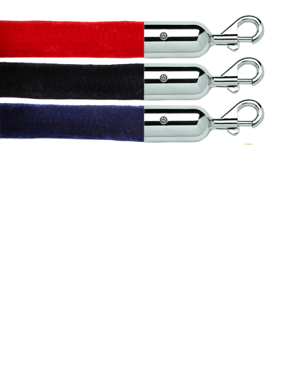 Stanchion Bundle - (6) Ball Top Dome Base Posts with (4) 6’L Velour Ropes