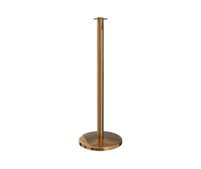 Polished Brass Flat Top Stanchion Post with Sloped Base